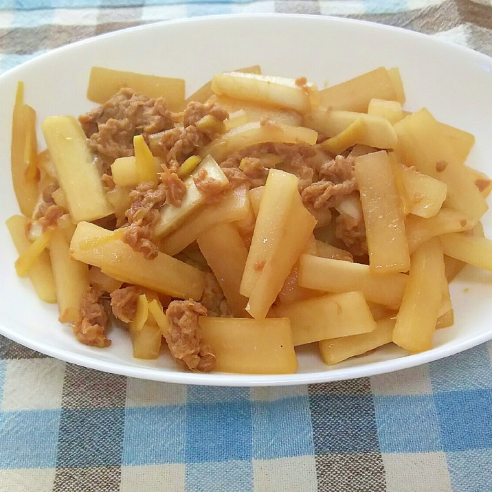 大根とツナとしょうがの炒め煮